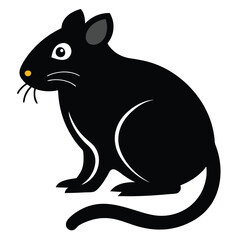 Solid color Vole animal vector design