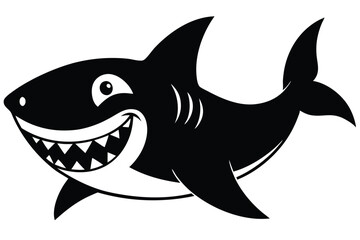 Obraz premium design a humorous cartoon vector set of sharks wi (1).eps