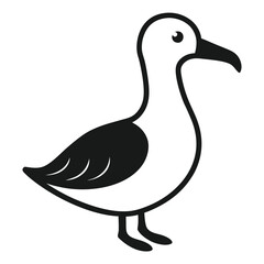 Solid color Wandering Albatross animal vector design