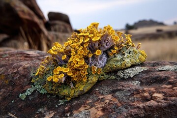 Vibrant Lichen on a Rocky Surface