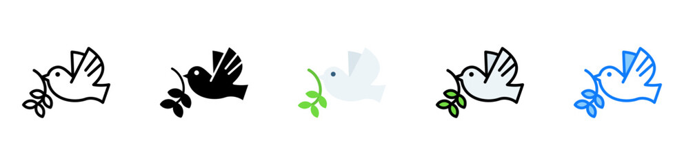 Peace Dove icon multiple style 