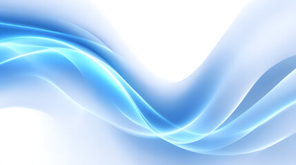 Wavy Blue Light Abstract Design