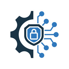 Cybersecurity mixed color icon