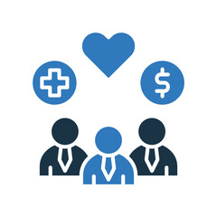 Employee Wellbeing mixed color icon