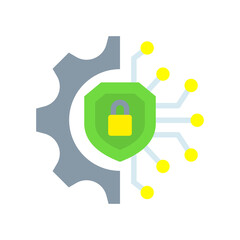 Cybersecurity flat icon