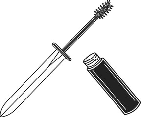 Brow Eyebrow Makeup vector art illustration