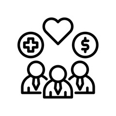 Employee Wellbeing line icon