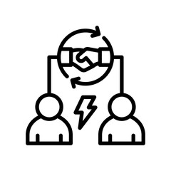 Conflict Resolution line icon