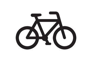 Obraz premium Bicycle icon silhouette vector with white background