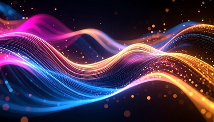 Obraz premium Abstract Neon Wave Background.