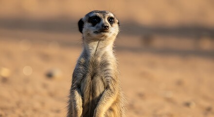 Curious Meerkat Standing