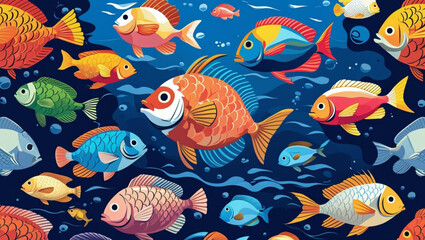 seamless pattern with fish