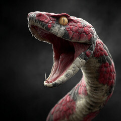 Fototapeta premium Zombie snake angry Generative ai