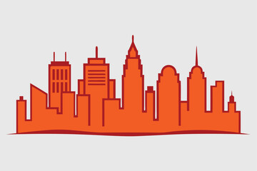 Fototapeta premium sketch style city skyline drawing (1).eps
