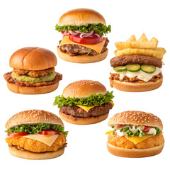 Delicious Variety of Cheeseburgers