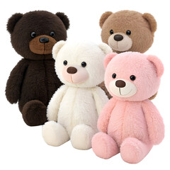 Group of Soft Teddy Bears