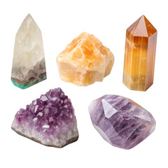 Colorful Crystal Quartz Gemstones Collection