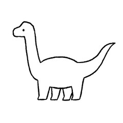 Hand-drawn illustration of a Brachiosaurus