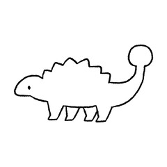 Hand-drawn illustration of a Ankylosaurus