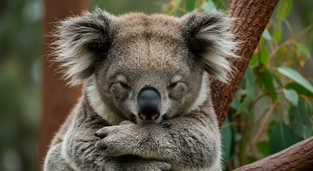 Sleepy Koala Close-up