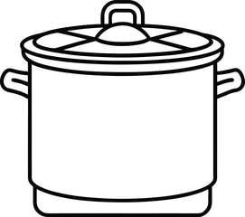 Cooking pot isolated on white background, a kitchen utensil for preparing food and soup