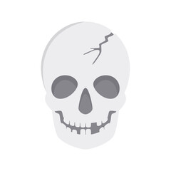 Vector illustration of a skull isolated on background.	
