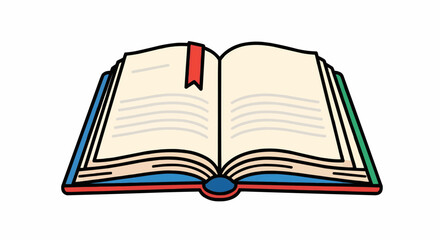 open book with bookmark