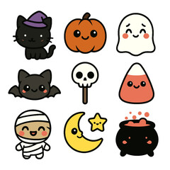 Cute Halloween Character Icons