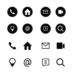 Business icon set useful for contact information