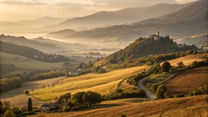 Tuscan Landscape at Sunrise