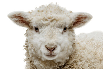 Naklejka premium Close up of an adorable lamb's face.