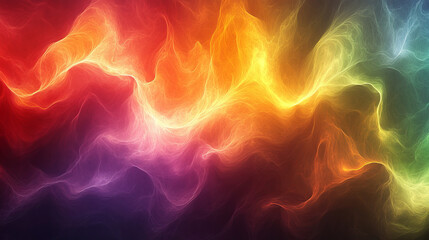 Obraz premium Abstract vibrant energy waves of rainbow colors