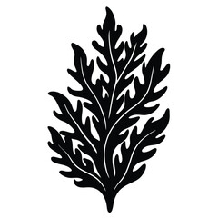 wakame black vector silhouette icon