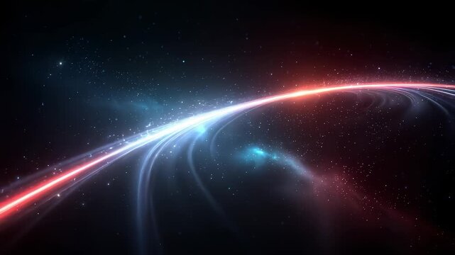 Cosmic Energy Rays Traverse the Starry Sky Endlessly