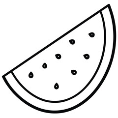 vector illustration of a black melon