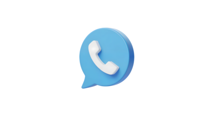 Stay connected with a modern blue phone icon for instant communication needs