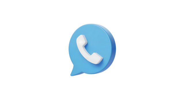 Stay connected with a modern blue phone icon for instant communication needs - Powered by Adobe