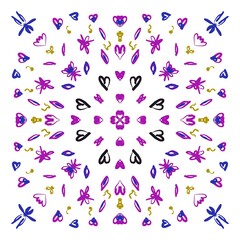 abstract color background with flower and leaf