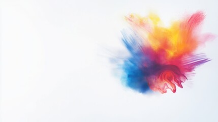 Obraz premium Vibrant Abstract Color Splash on White Background for Creative Design
