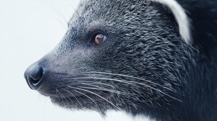Close-up profile of a mammal's head