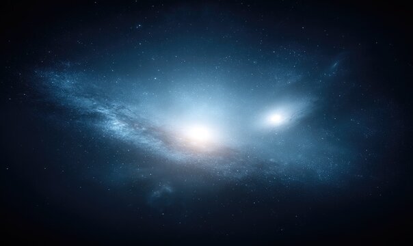 Deep space nebulae with luminous stars