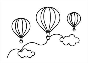 Naklejka premium hot air balloon vector illustration