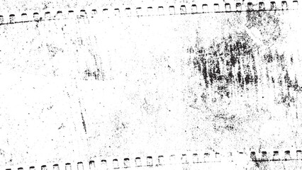 Vintage Film Strip Grunge Texture Overlay with Noise and Scratches
