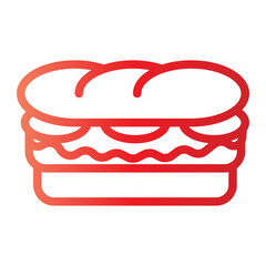 icon sandwich with style gradient