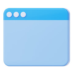 Windows Tab User Interface 3D Icon