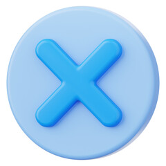 Obraz premium Cross User Interface 3D Icon