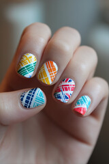 Geometric Pattern Nail Art