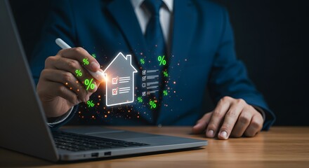 Mortgage Broker, Real Estate Agent, Home Loan, House Checklist, Interest Rate, Business Concept