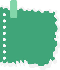 Blank Torn Paper Note with Tape Clipart