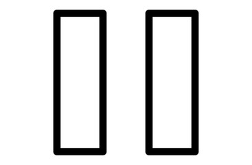 一時停止のシンプルなベクターアイコン